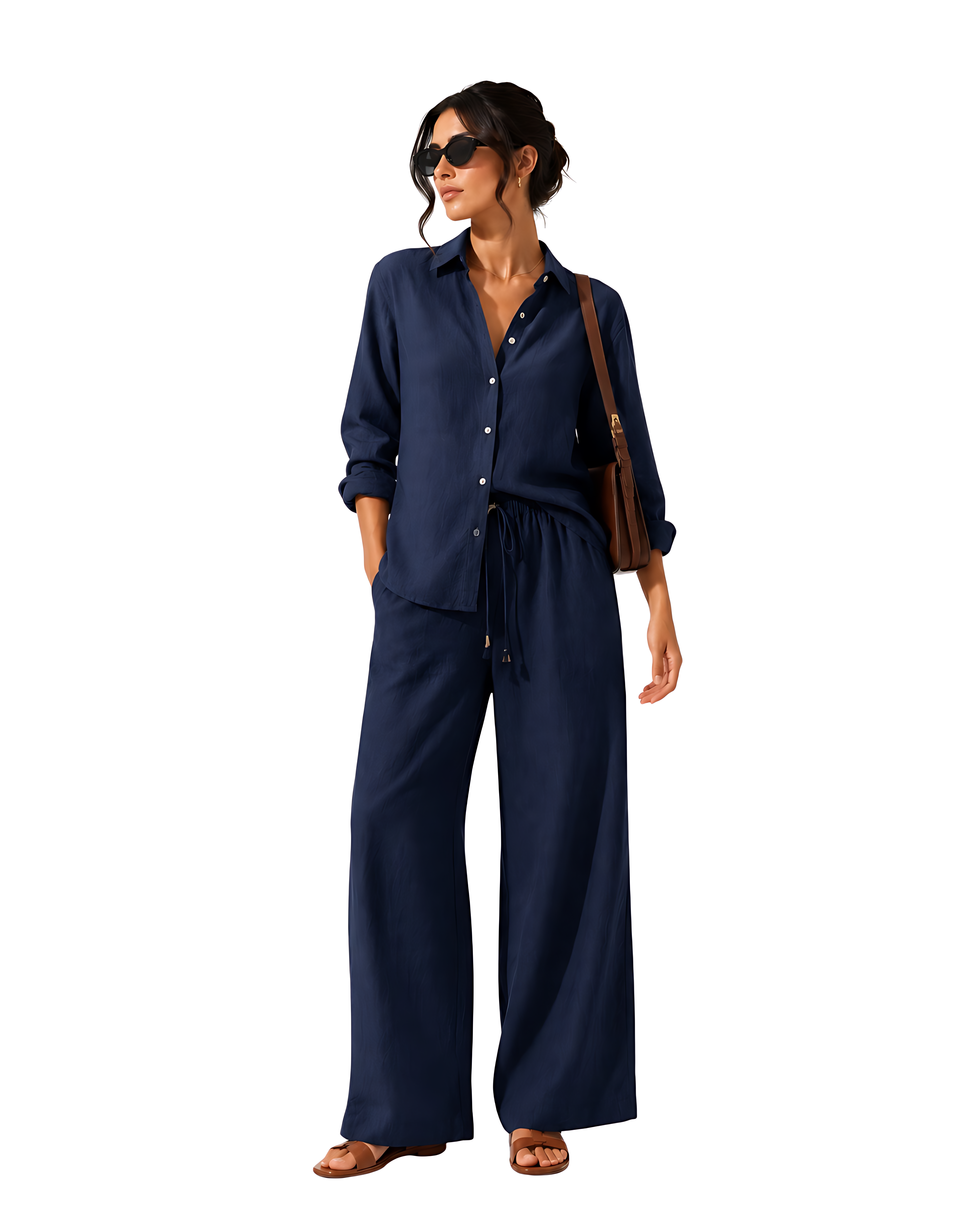 Relaxed Co-Ord Set Atlantic Navy Blue