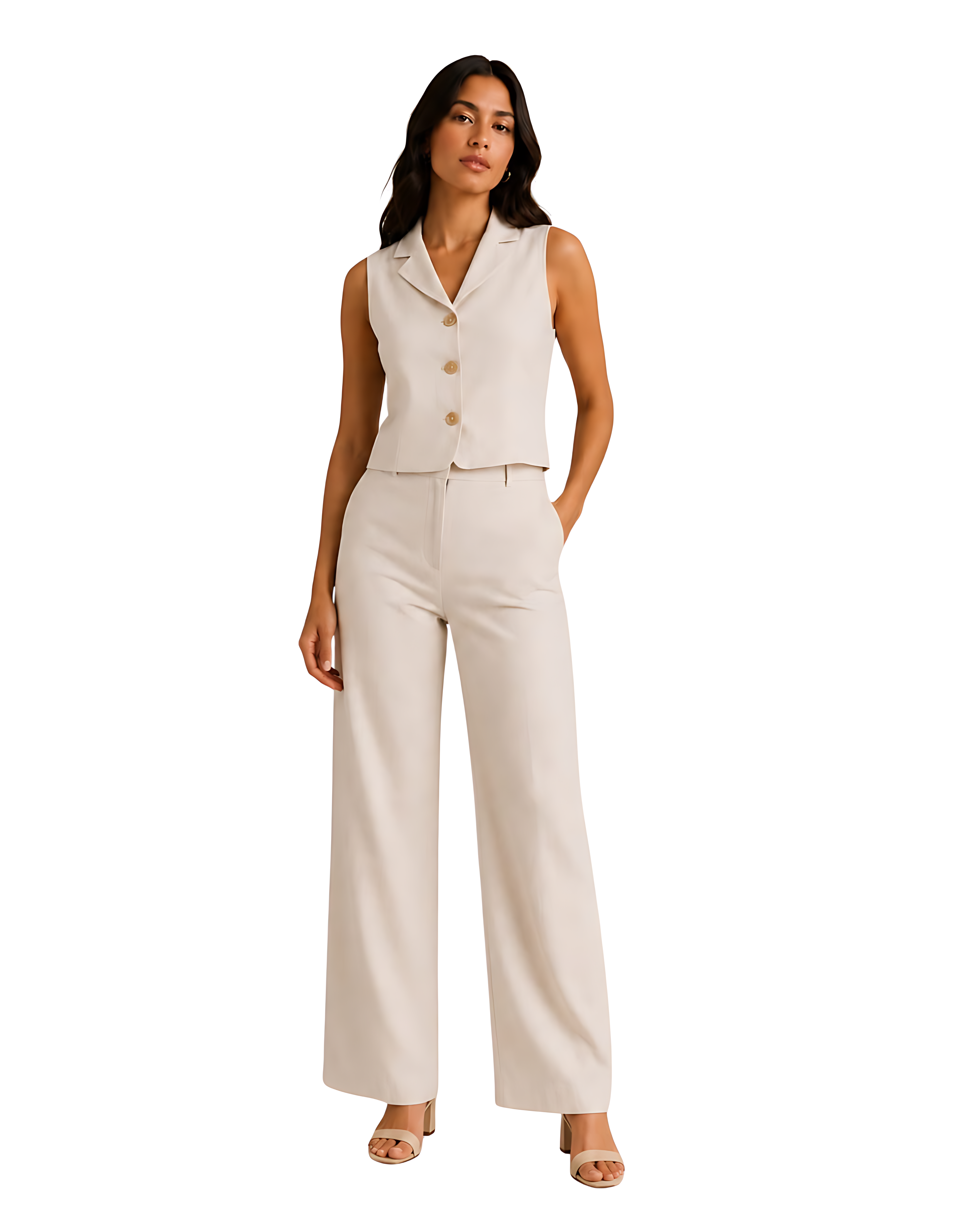 Tailored Co-Ord Set Premium White
