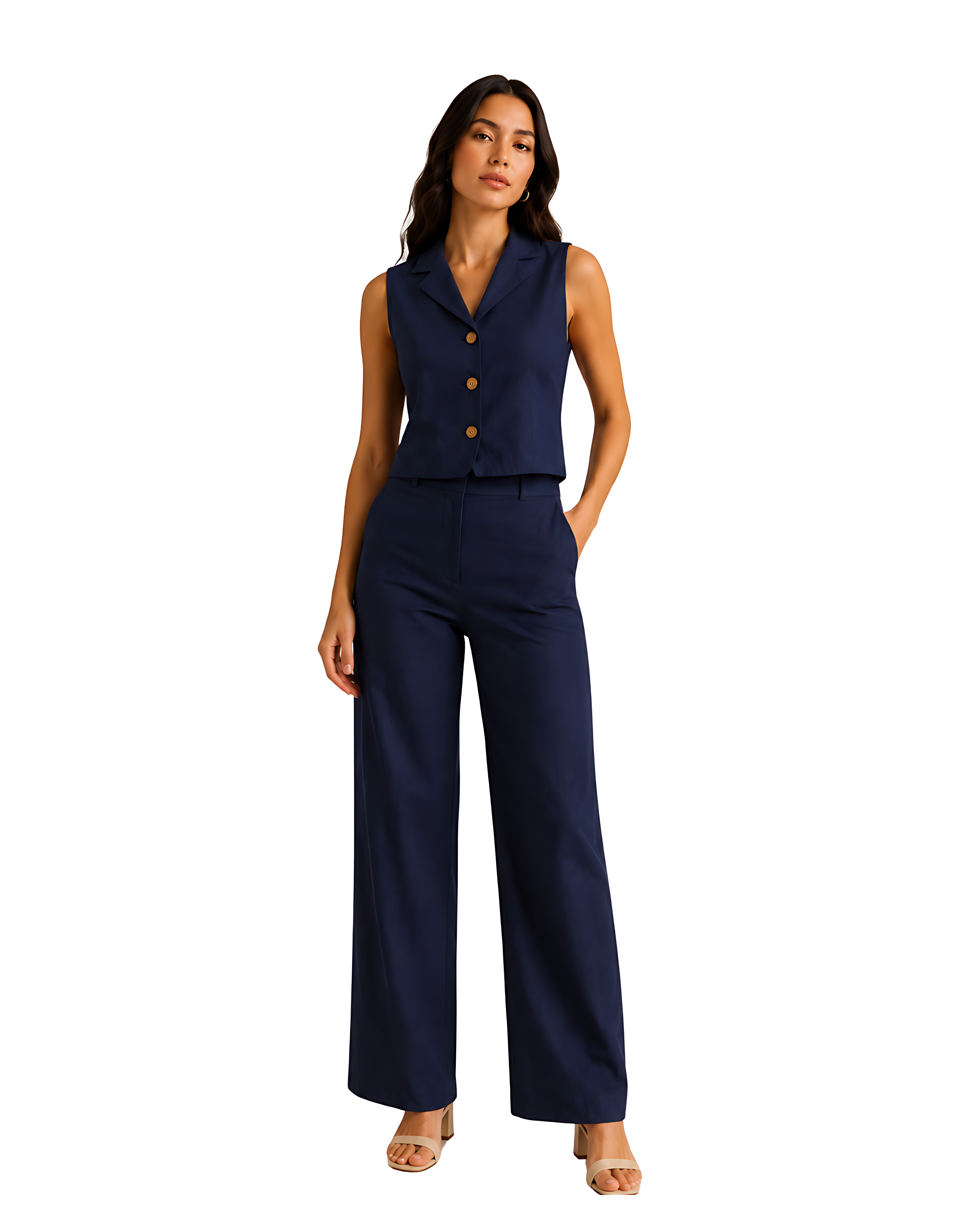 Tailored Co-Ord Set Atlantic Navy Blue