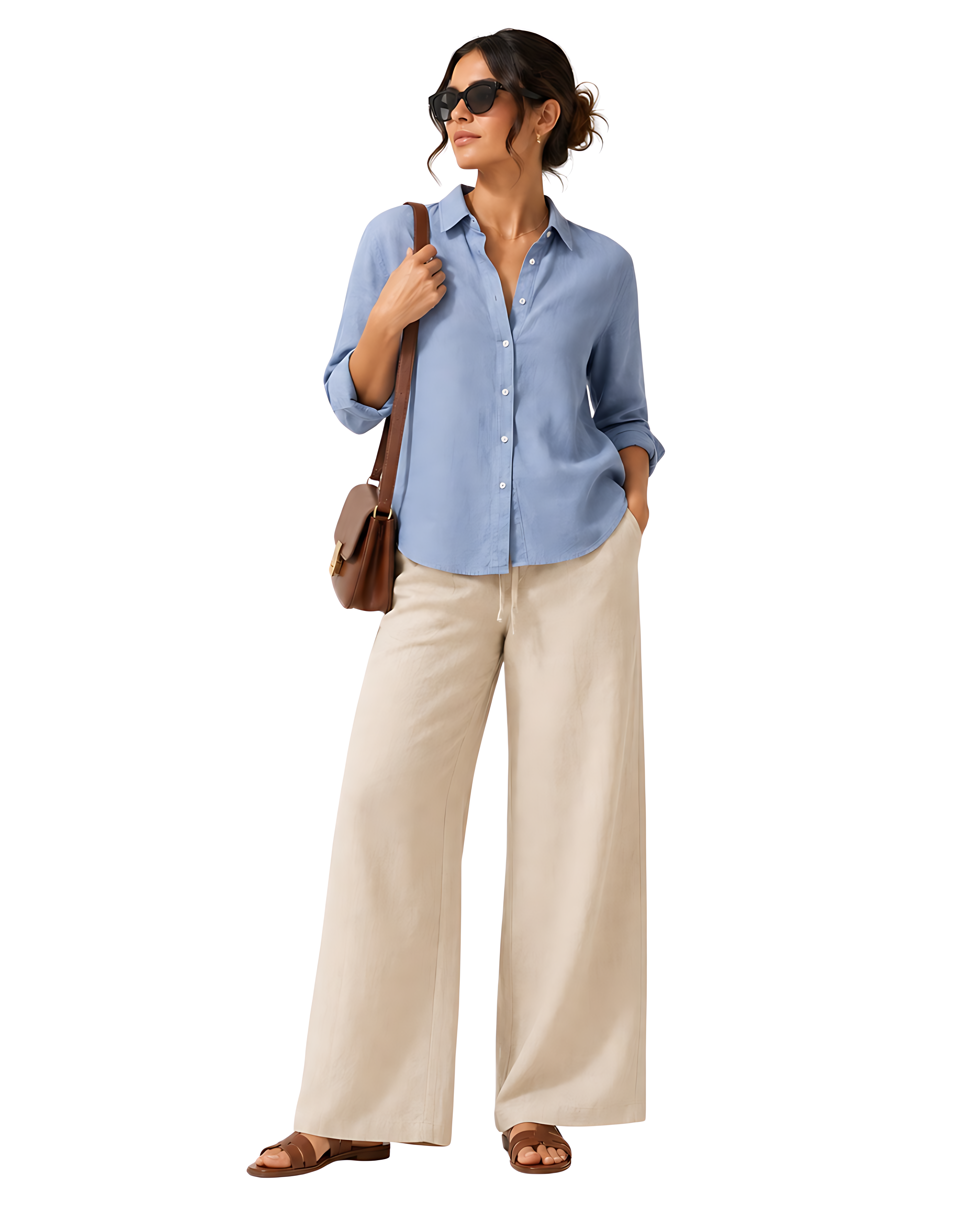 Wide-Leg Trouser Royal Beige