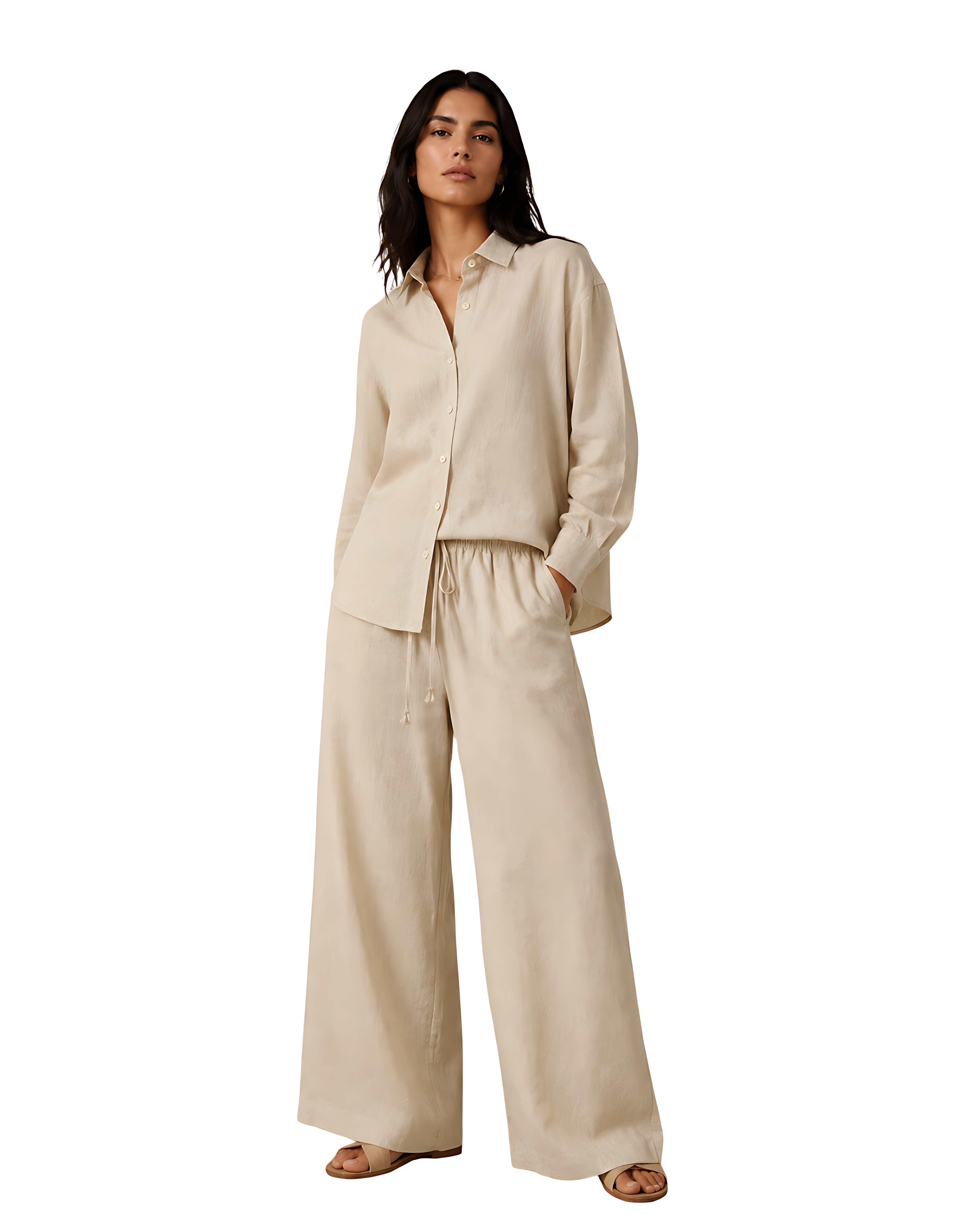 Relaxed Fit Co-Ord Set Royal Beige